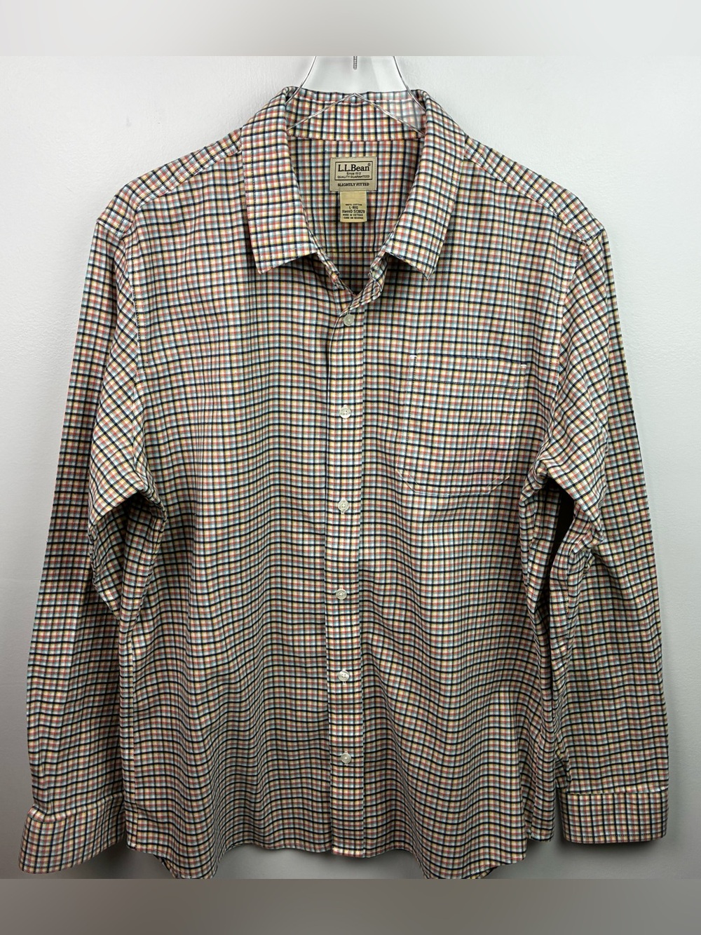 L.L. Bean Plaid 100% Cotton Shirt